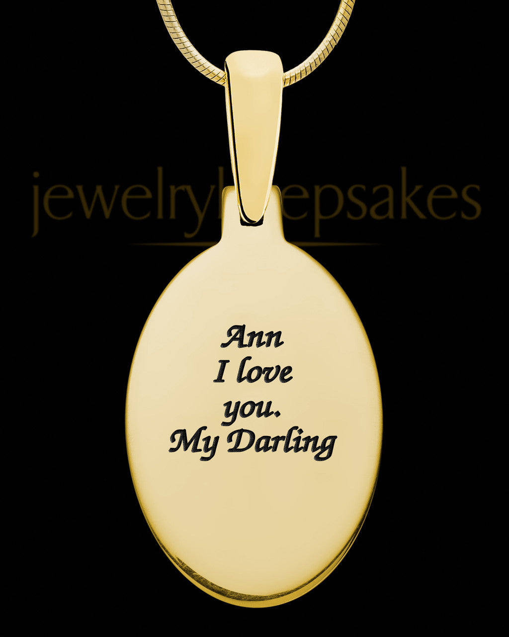 Gold Sterling Silver Signature Oval Thumbprint Pendant