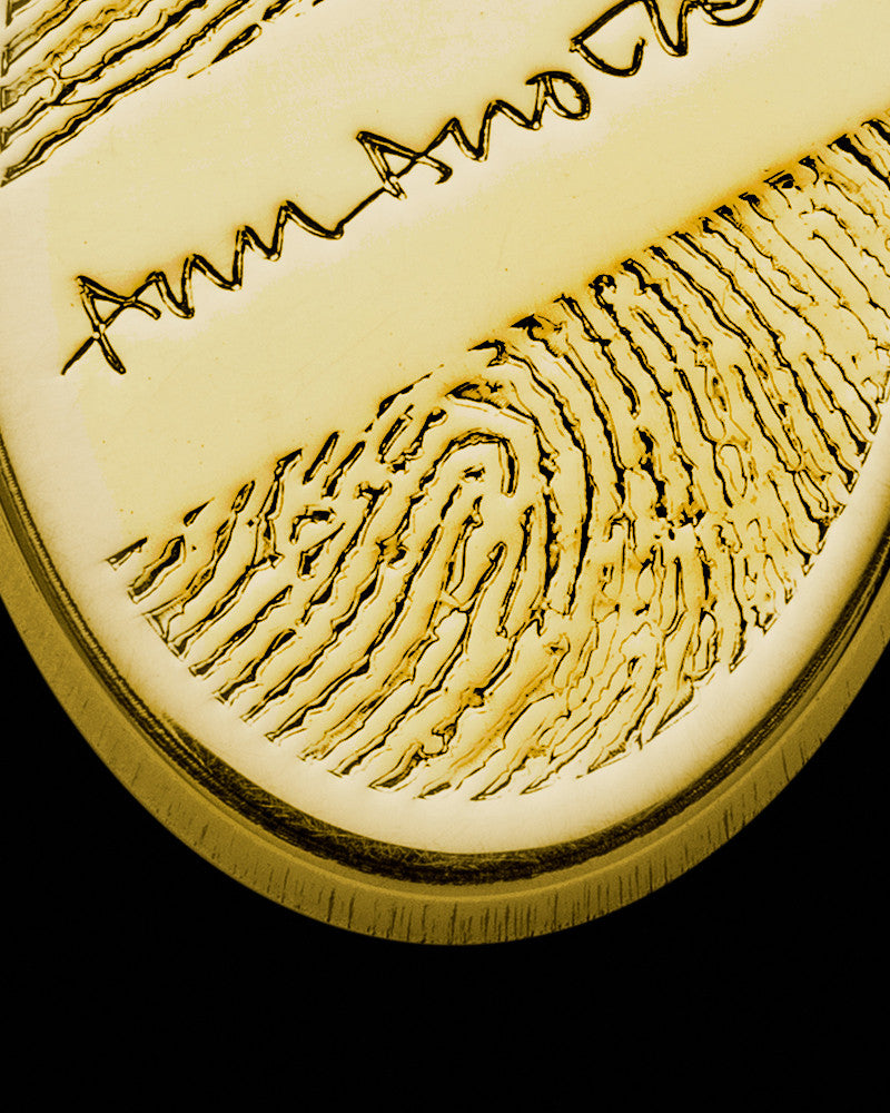 Gold Sterling Silver Signature Oval Thumbprint Pendant