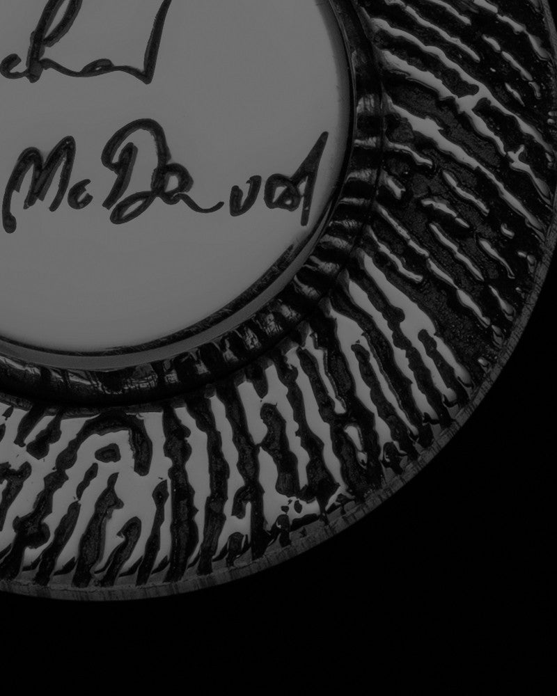 Black Sterling Silver Signature Circle Thumbprint Pendant