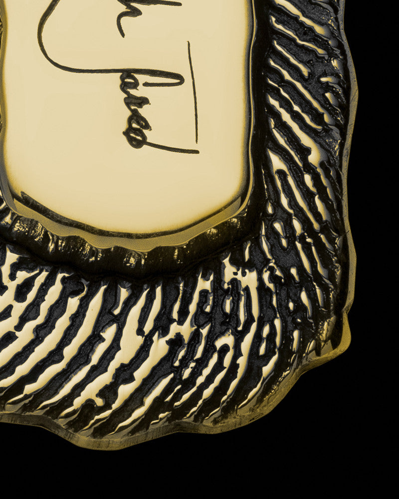 Gold Sterling Silver Small Signature Dog Tag Thumbprint Pendant