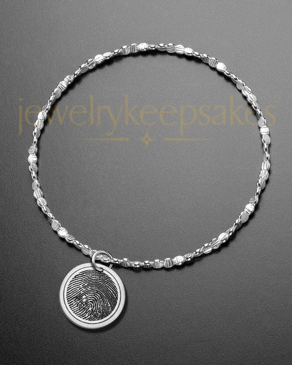 Brushed Round Thumbprint Luxury Bracelet