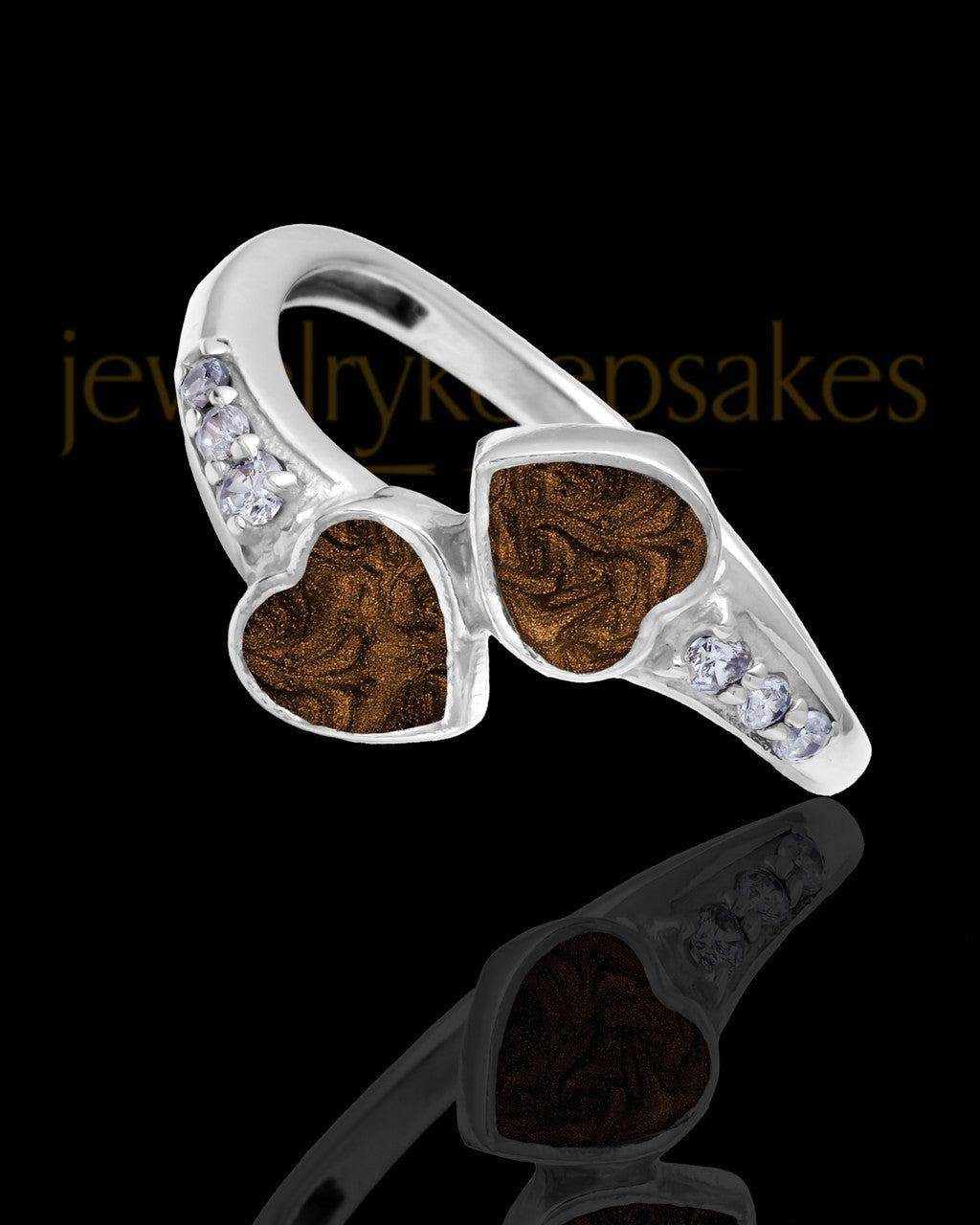 Ladies Isadora with Coffee Silver Ash Ring
