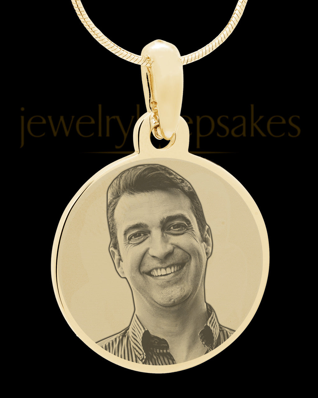 Gold Plated over Stainless Photo Large Round