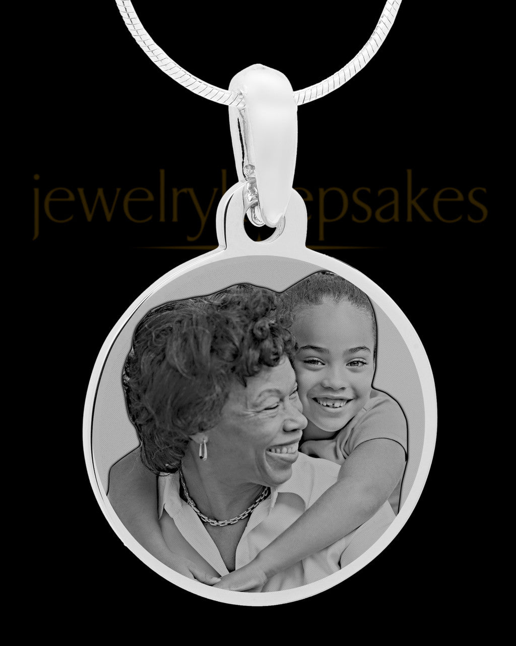 Photo Engraved Stainless Steel Large Round