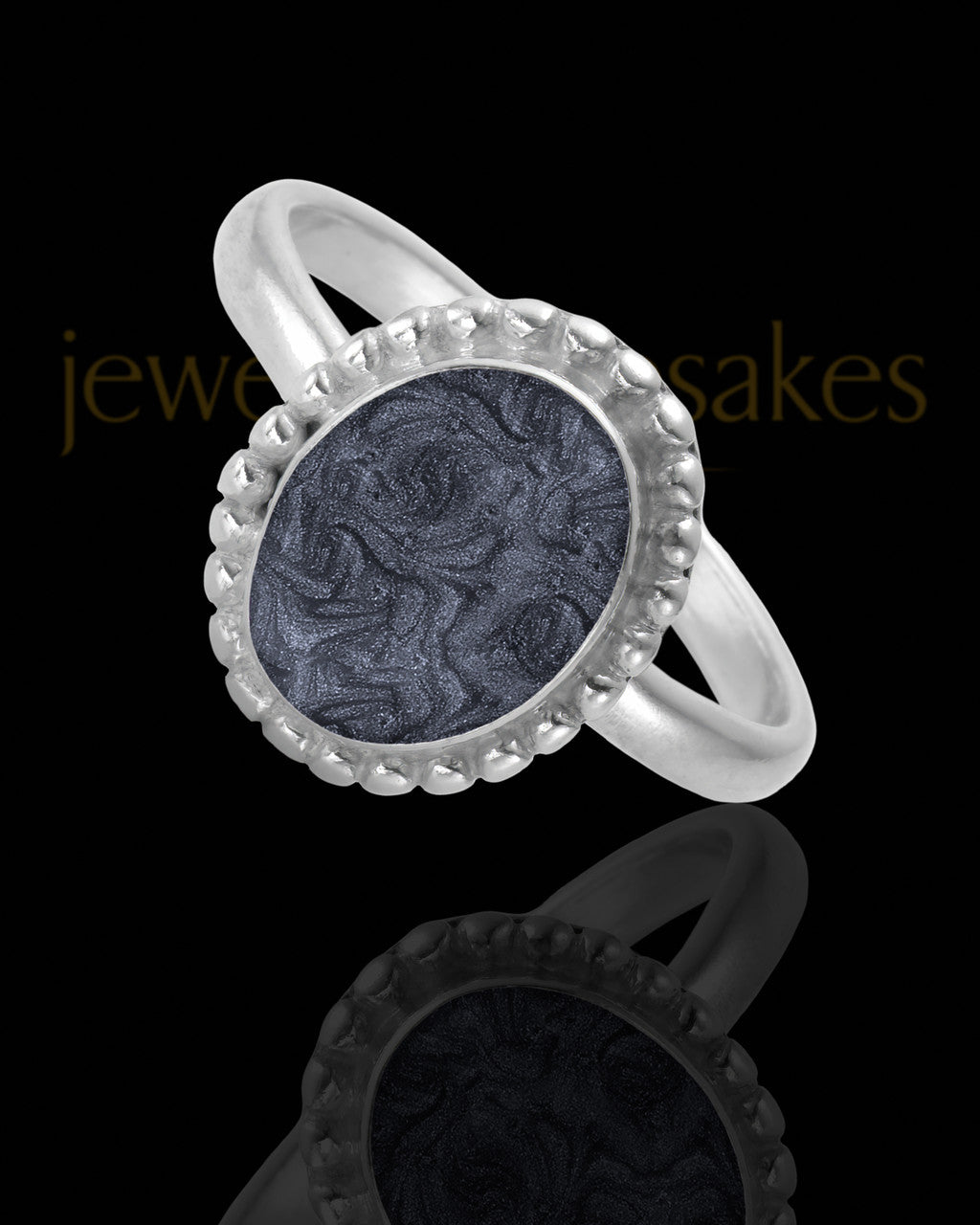 Ladies Carrollton with Graphite Silver Ash Ring