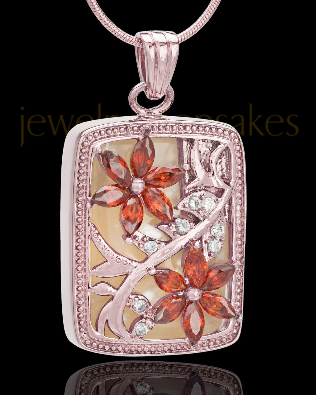 Spring Garden Urn Pendant in Rose Gold