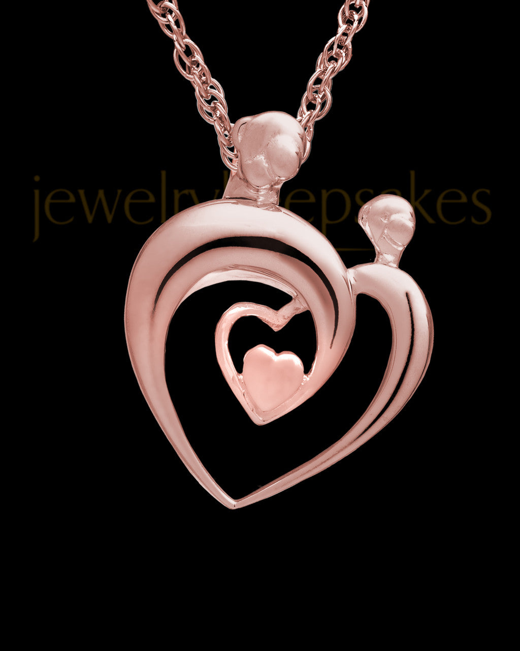 Cremation Keepsake 14K Rose Gold Heartfelt Keepsake