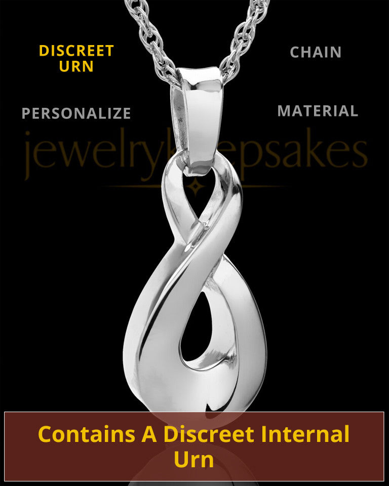 Urn Locket Necklace For Ashes Sterling Silver With Engraving