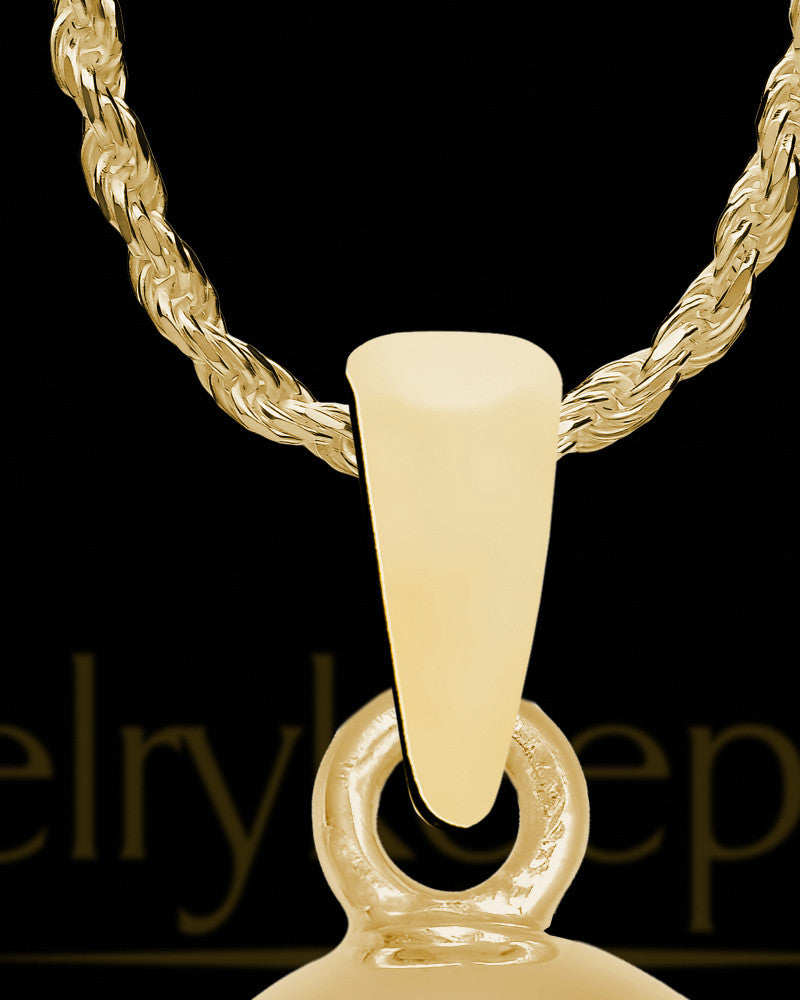 Jewelry Urn Gold Plated Black Dolphin Keepsake