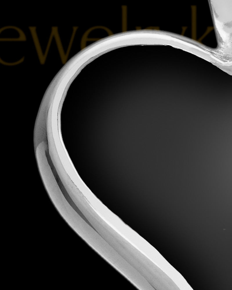 Ash Keepsake 14k White Gold Ebony Heart Keepsake