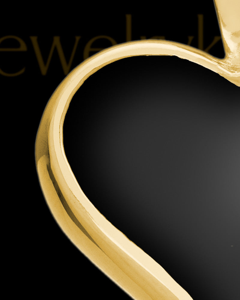 Ash Keepsake Gold Plated Ebony Heart Keepsake