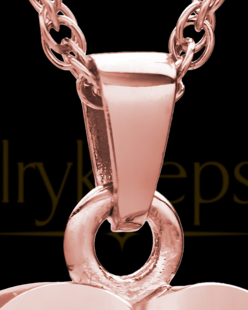 Jewelry Urn 14k Rose Gold Mighty Heart Keepsake