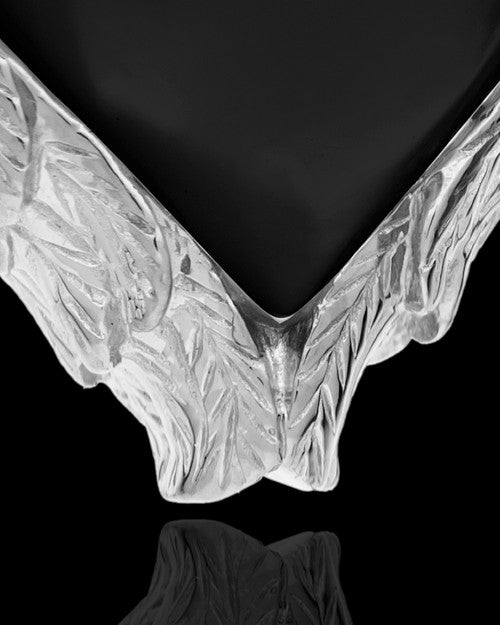 14K White Gold Onyx Winged Heart Keepsake