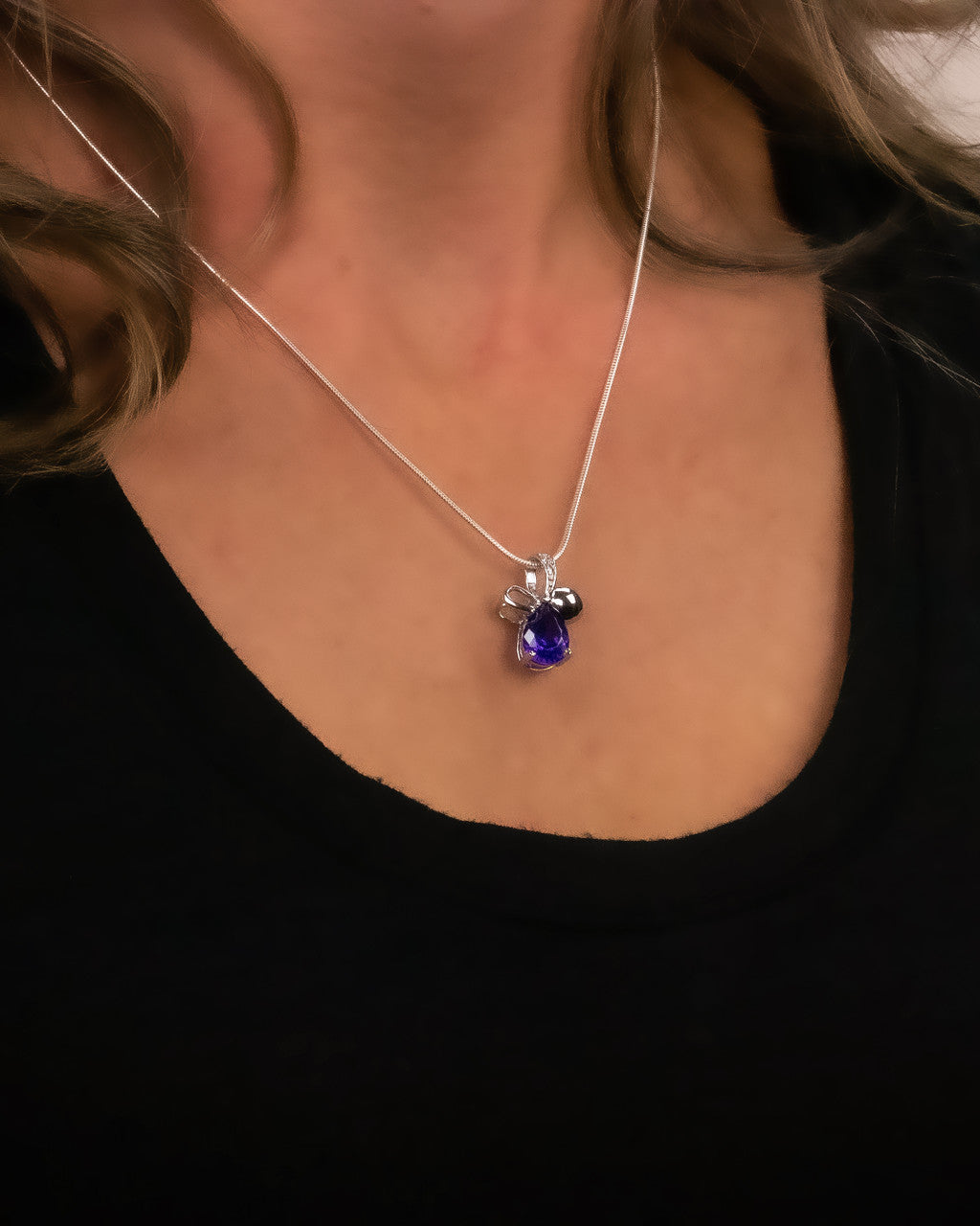 Silver Plated Drop of Hope Cremation Urn Pendant