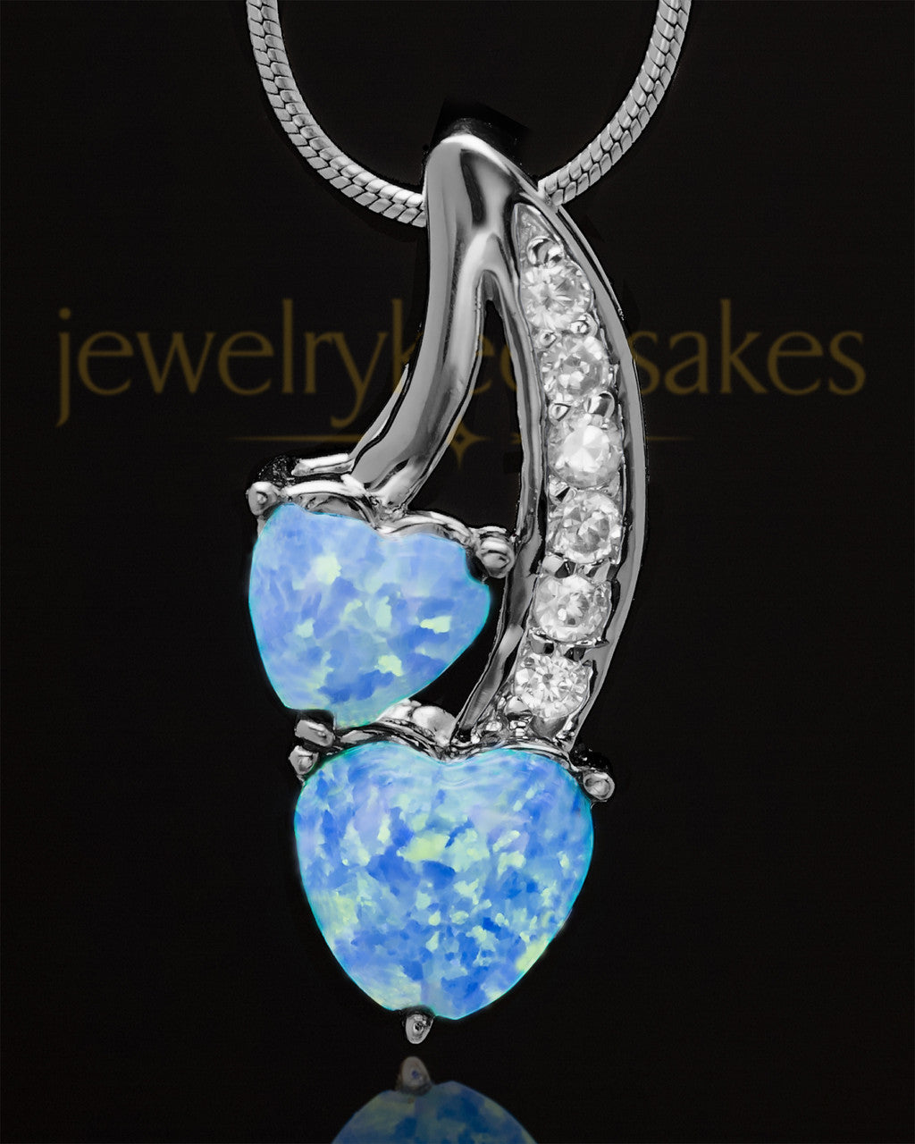 Black Plated with Blue Treasures of the Heart Keepsake Jewelry