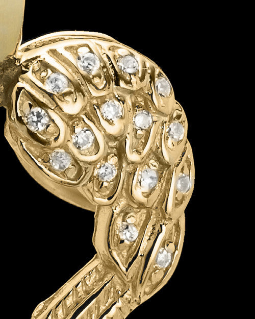 14K Gold Winged Memories Heart Keepsake Jewelry