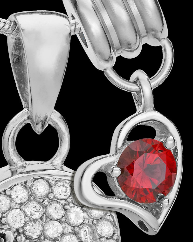 Sterling Silver Soaring Spirit With Birthstone Cremation Urn Pendant