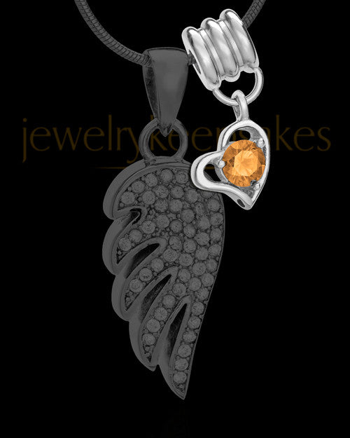 Add a November Birthstone Heart Silver