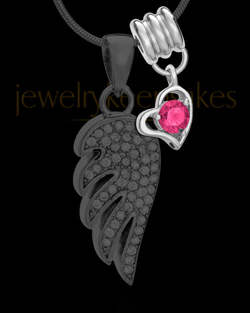 Add an October Birthstone Heart Silver