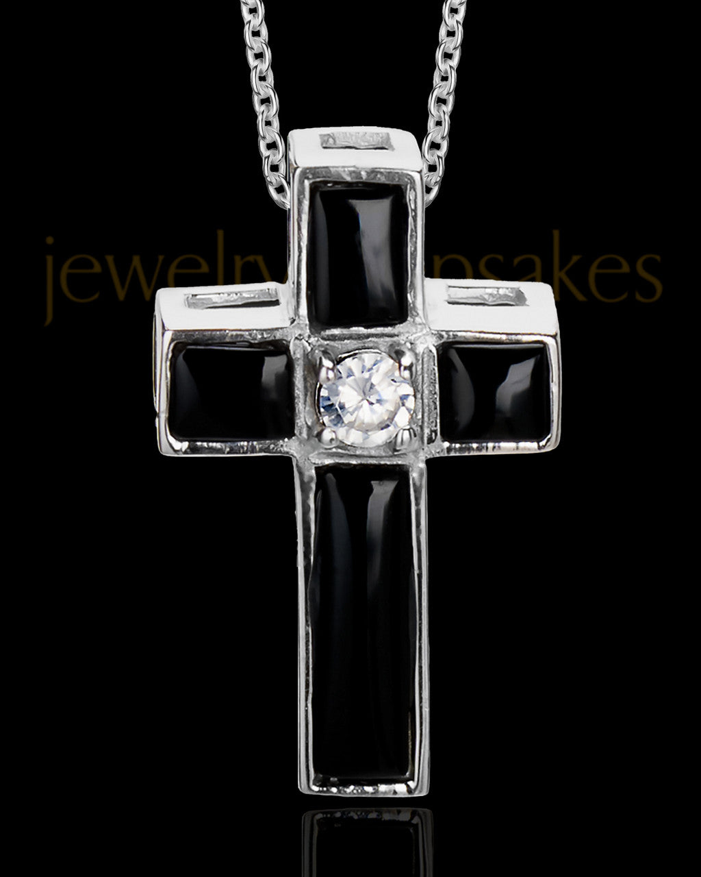 Men's Cross of Worship Sterling Urn Pendant