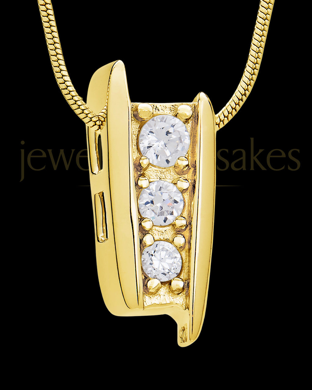 Gold Plated Vigilance Cremation Urn Pendant