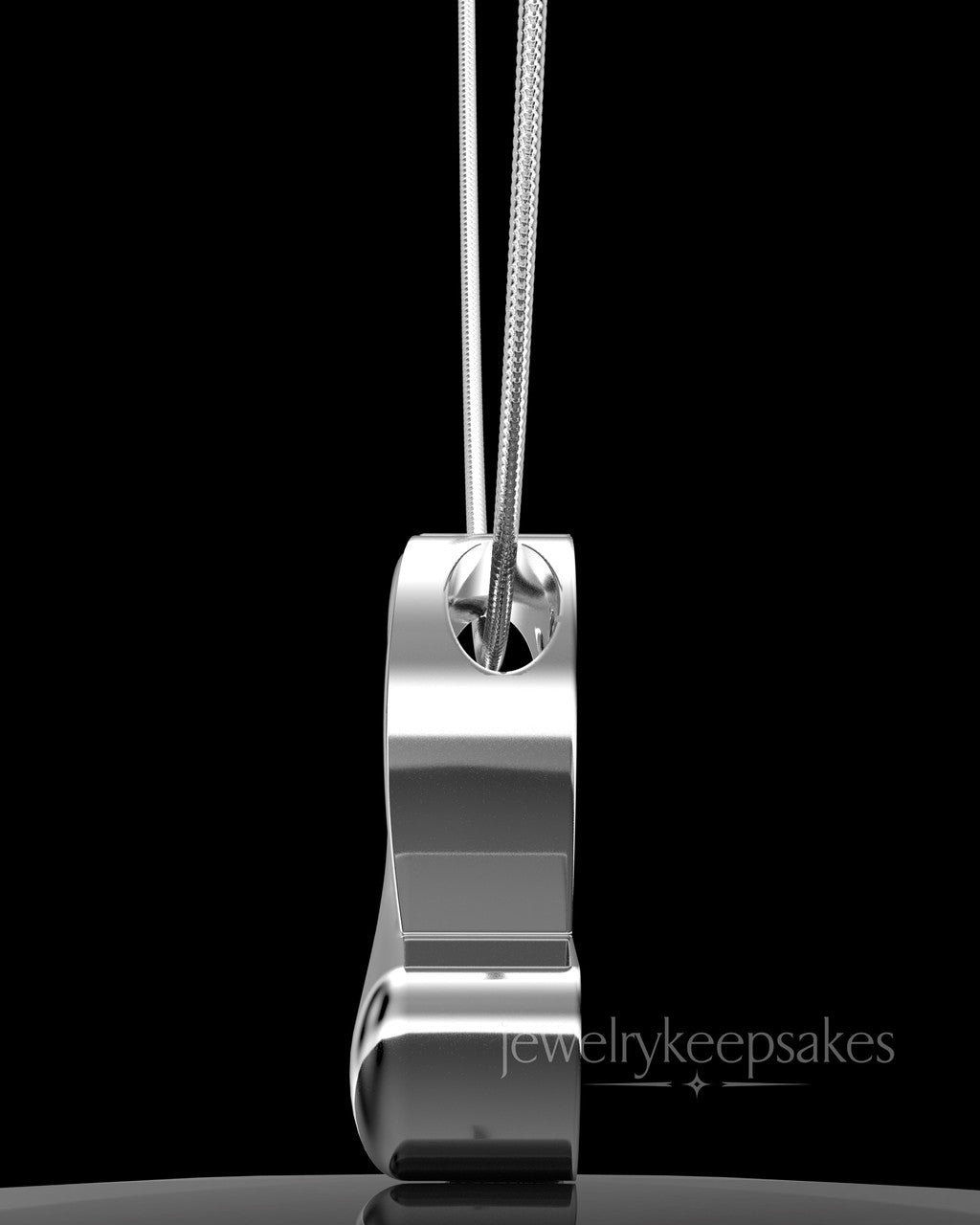 Sterling Silver Ribboned Heart Permanently Sealed Waterproof Cremation Pendant