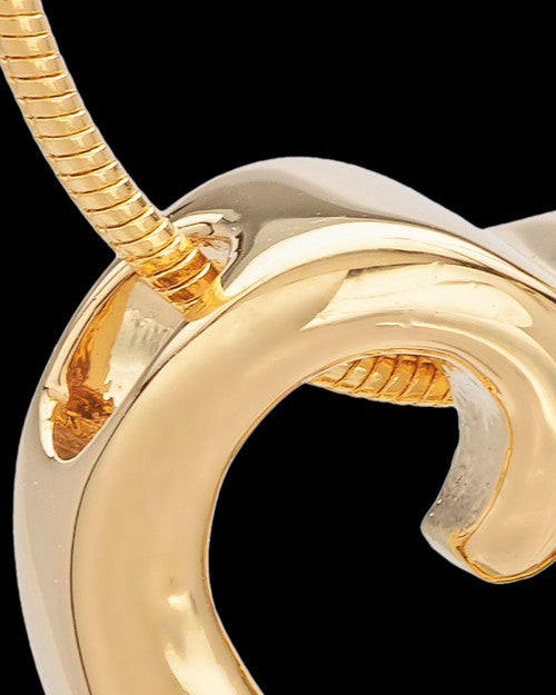 14K Gold Ribboned Heart Remembrance Urn Pendant