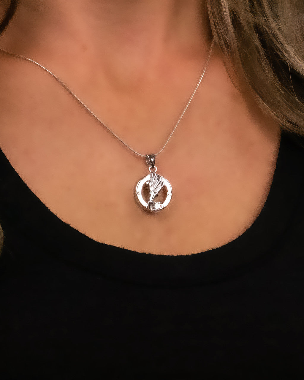 Silver Plated Lillian Cremation Urn Pendant