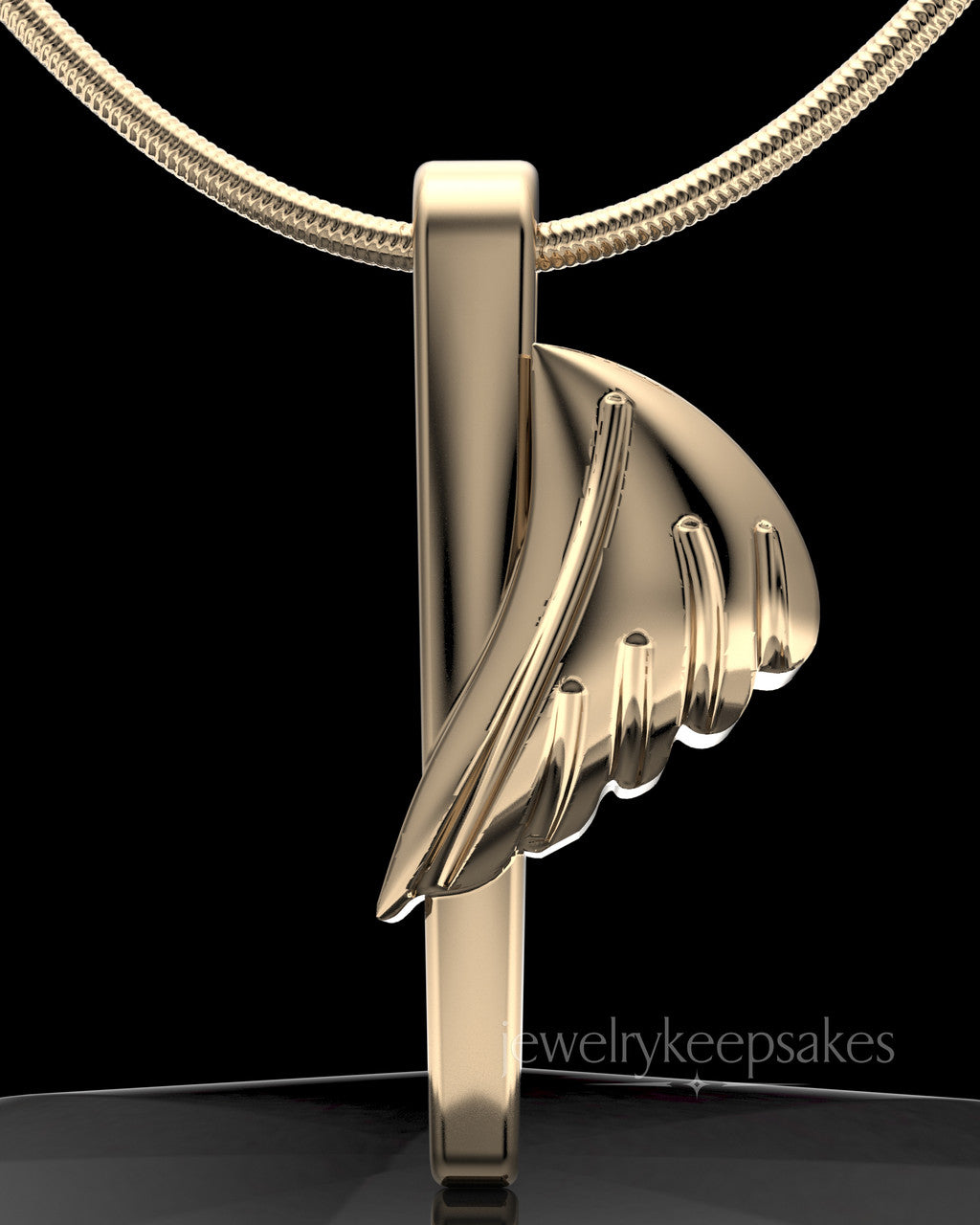 Solid 14k Gold Grace Cremation Permanently Sealed Waterproof Pendant