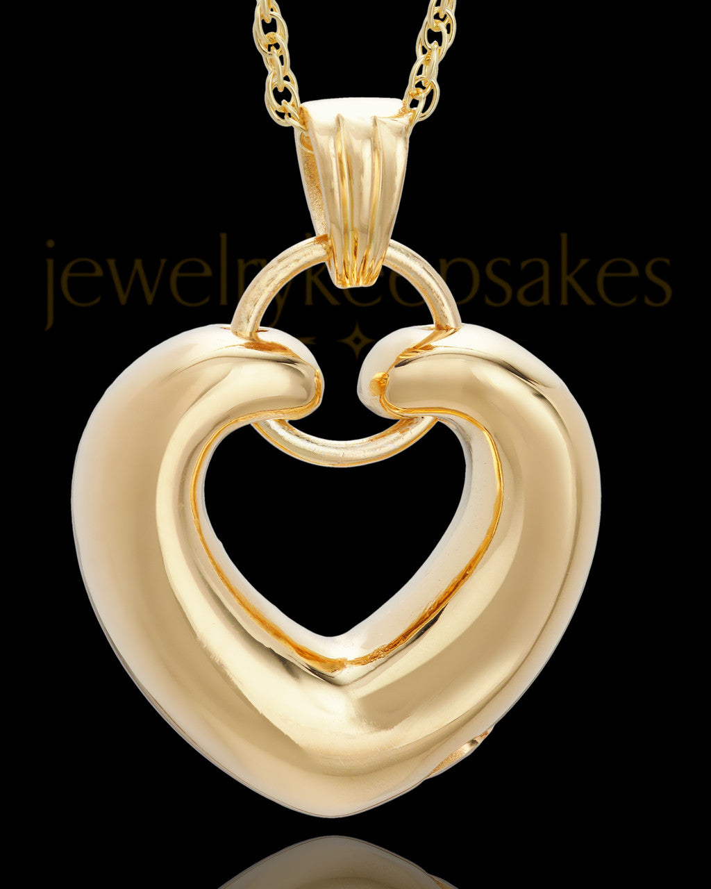 Cremation Keepsake 14K Gold Loyalty Heart