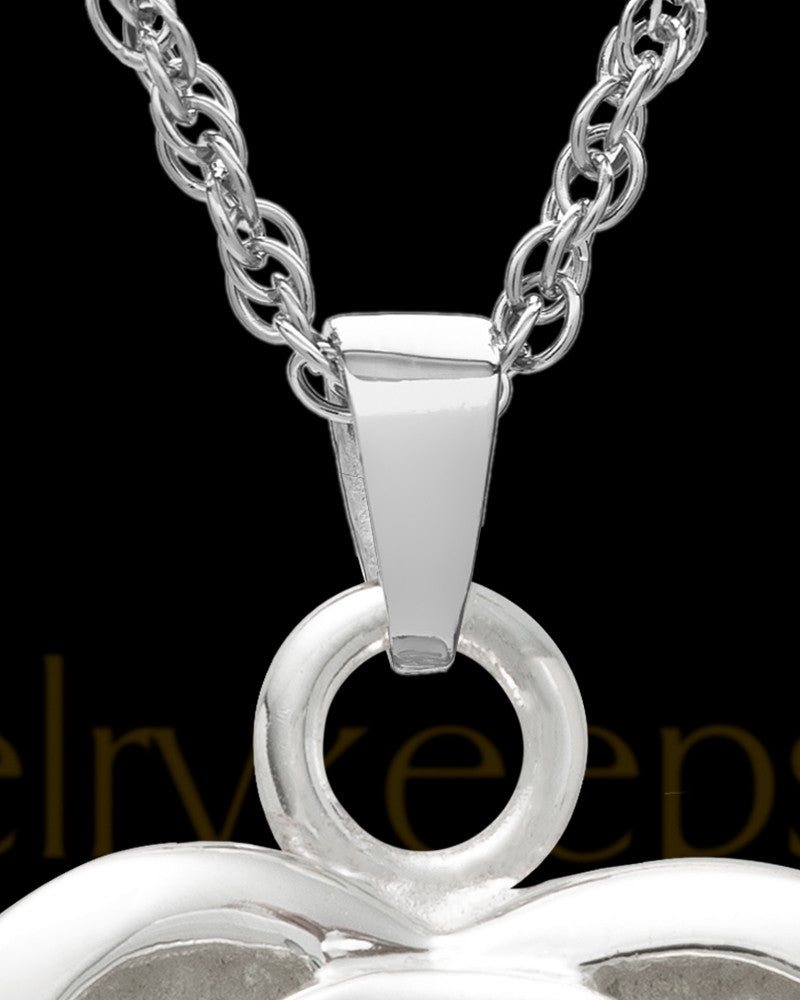 Sterling Silver Warm and Tender Heart Cremation Pendant