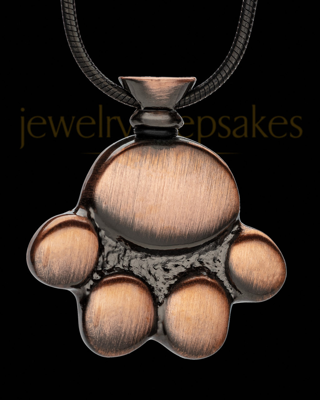 Copper Stainless Steel Petite Paw Cremation Pendant