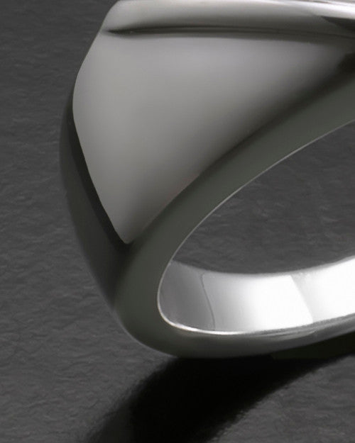 Ladies White Gold Tender Cremation Ring