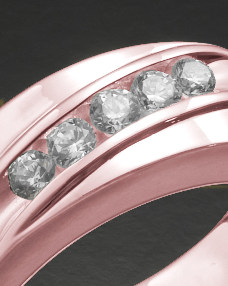 Men's 14K Rose Gold Fondness Cremation Ring