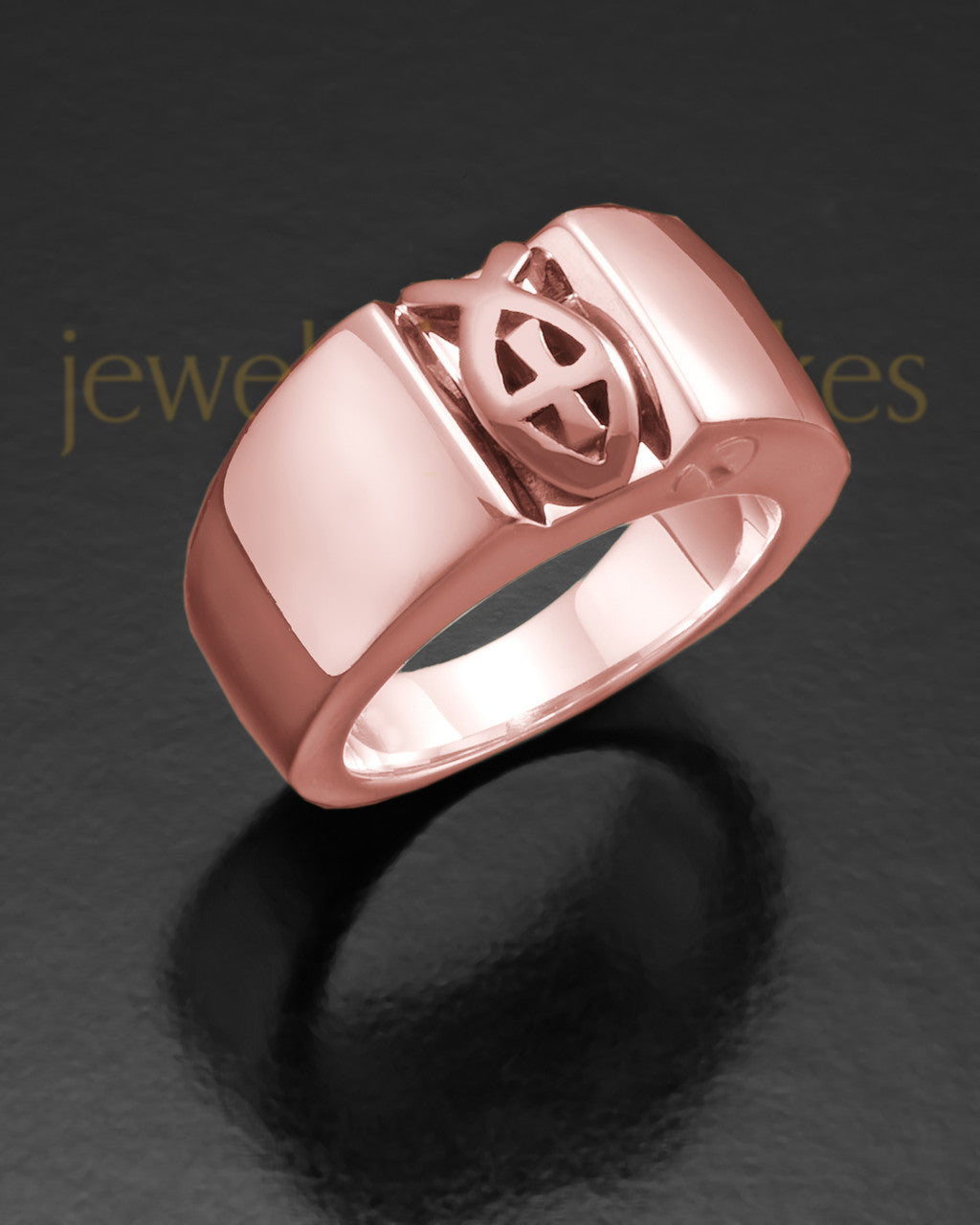 Ladies 14k Rose Gold Devout Ring For Ashes