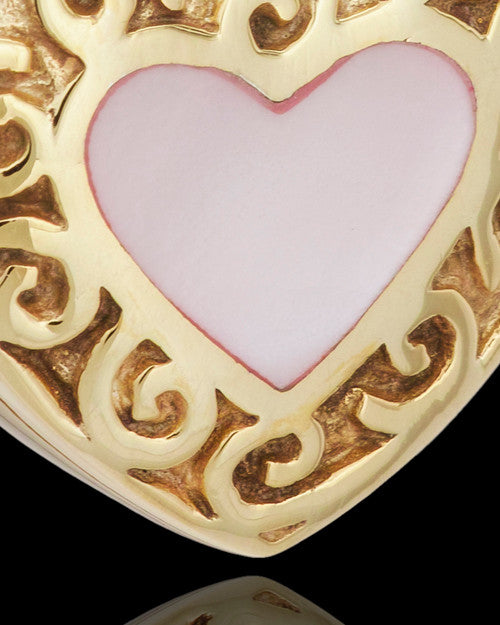14K Gold Blushing Heart Urn Keepsake