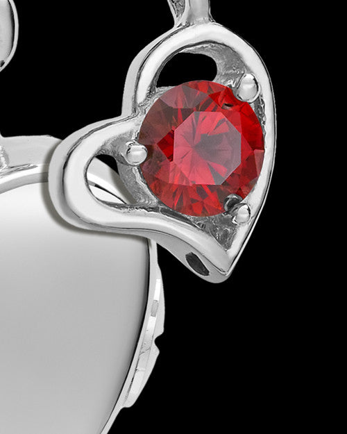 Sterling Silver Gentle Heart With Birthstone Urn Pendant