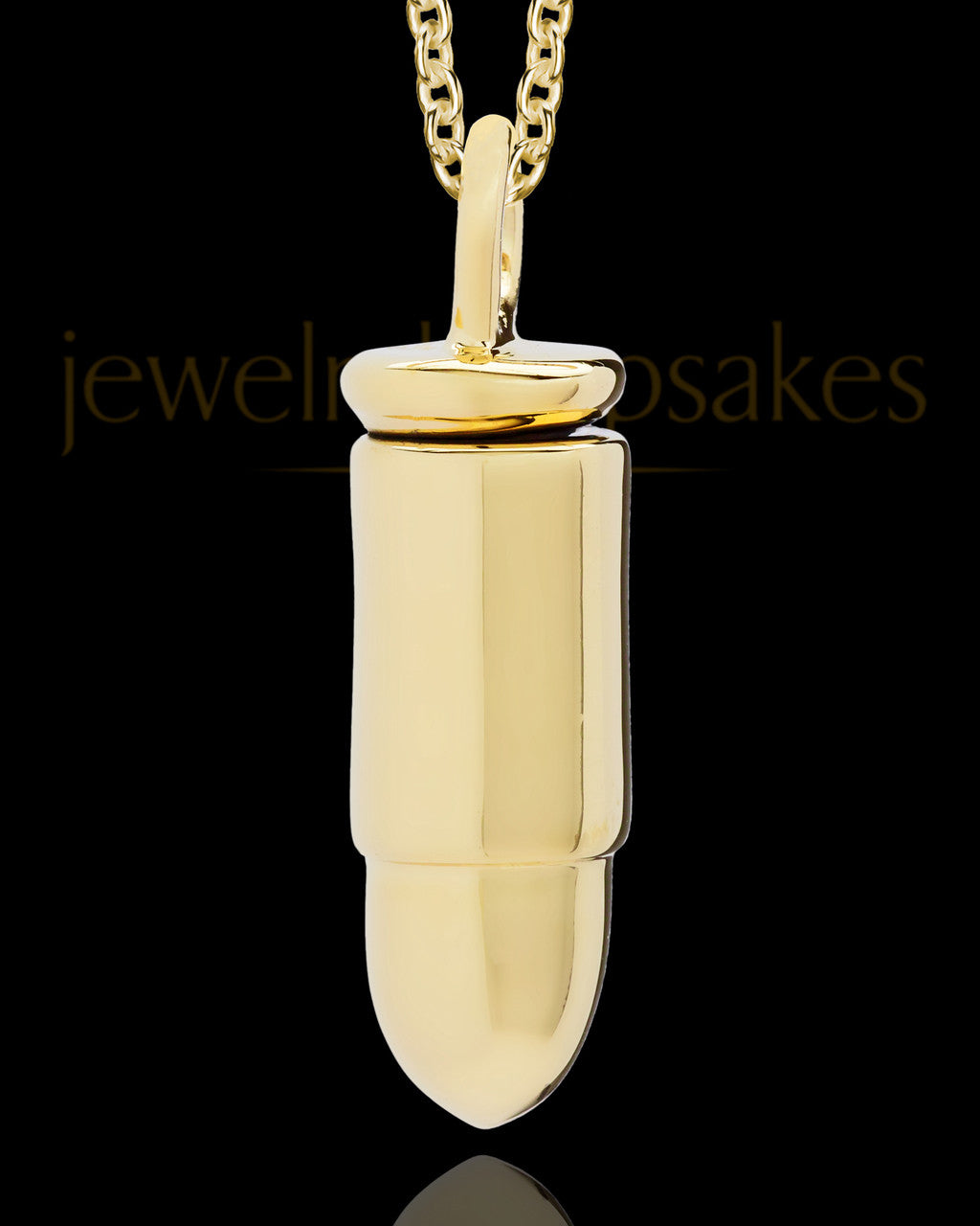 Men's Cremation Gold Plated Bullet Memorial Jewelry