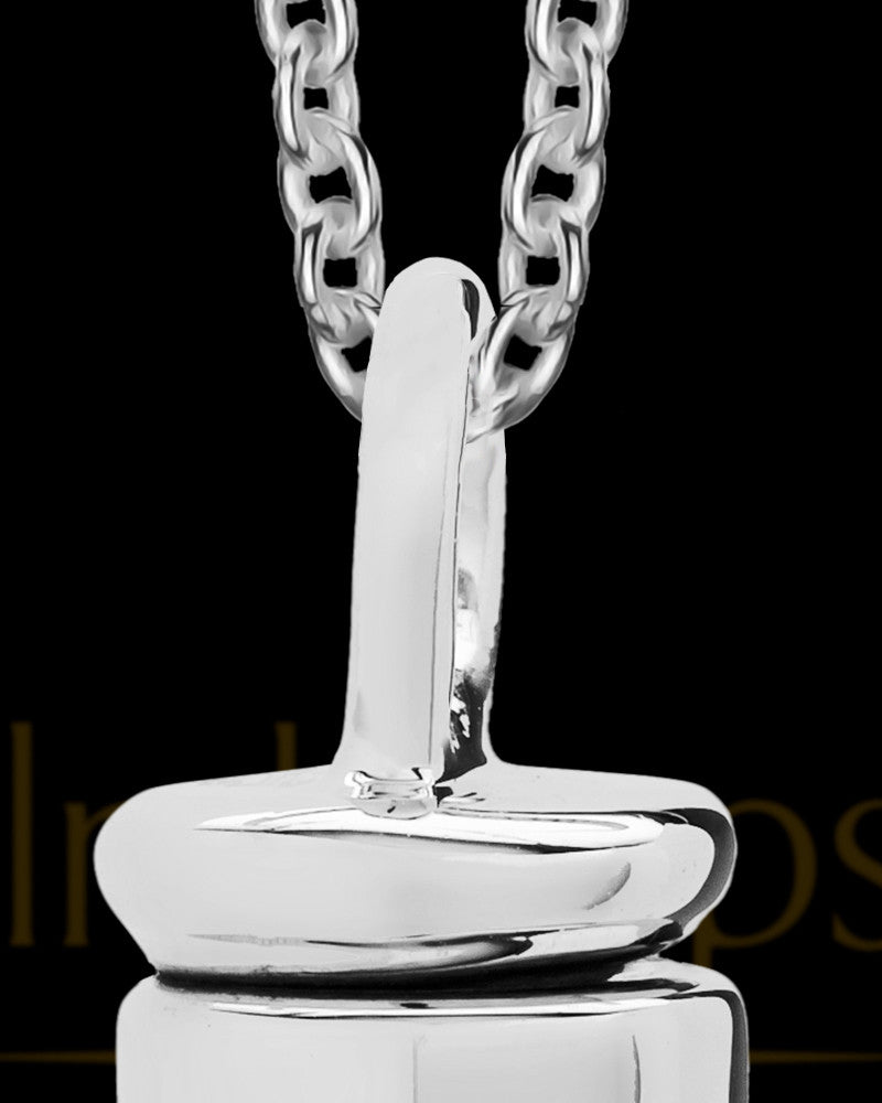Men's Sterling Silver Cremation Bullet Jewelry Urn