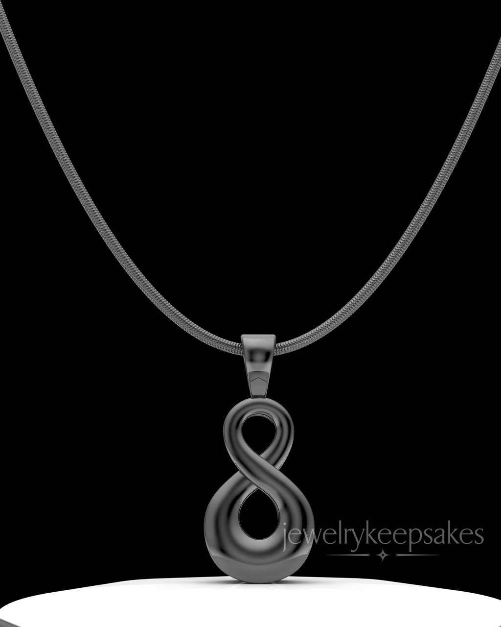 Black Plated Perpetual Love Permanently Sealed Waterproof Jewelry