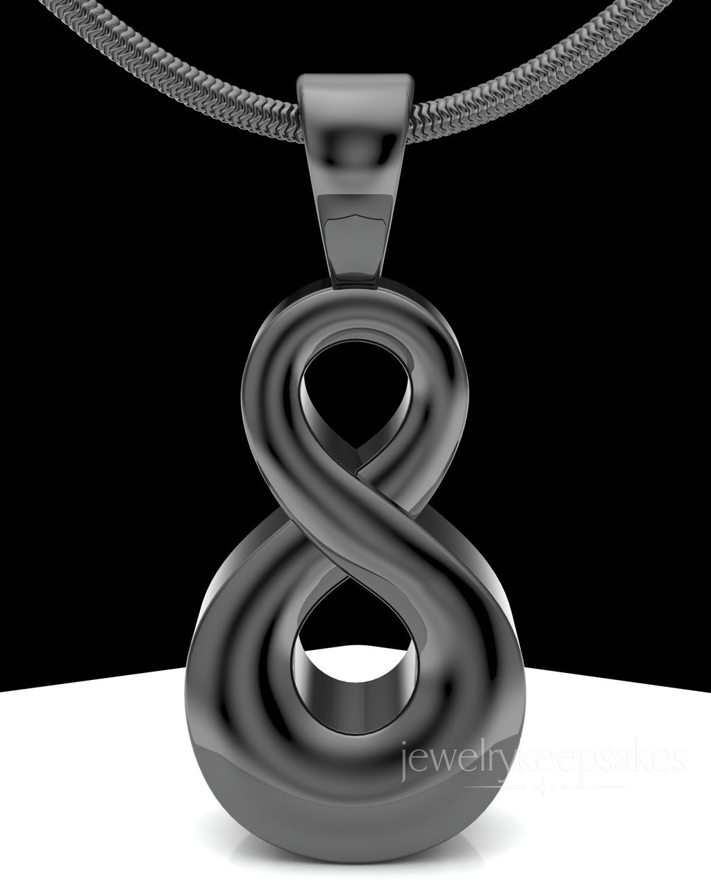 Black Plated Perpetual Love Permanently Sealed Waterproof Jewelry
