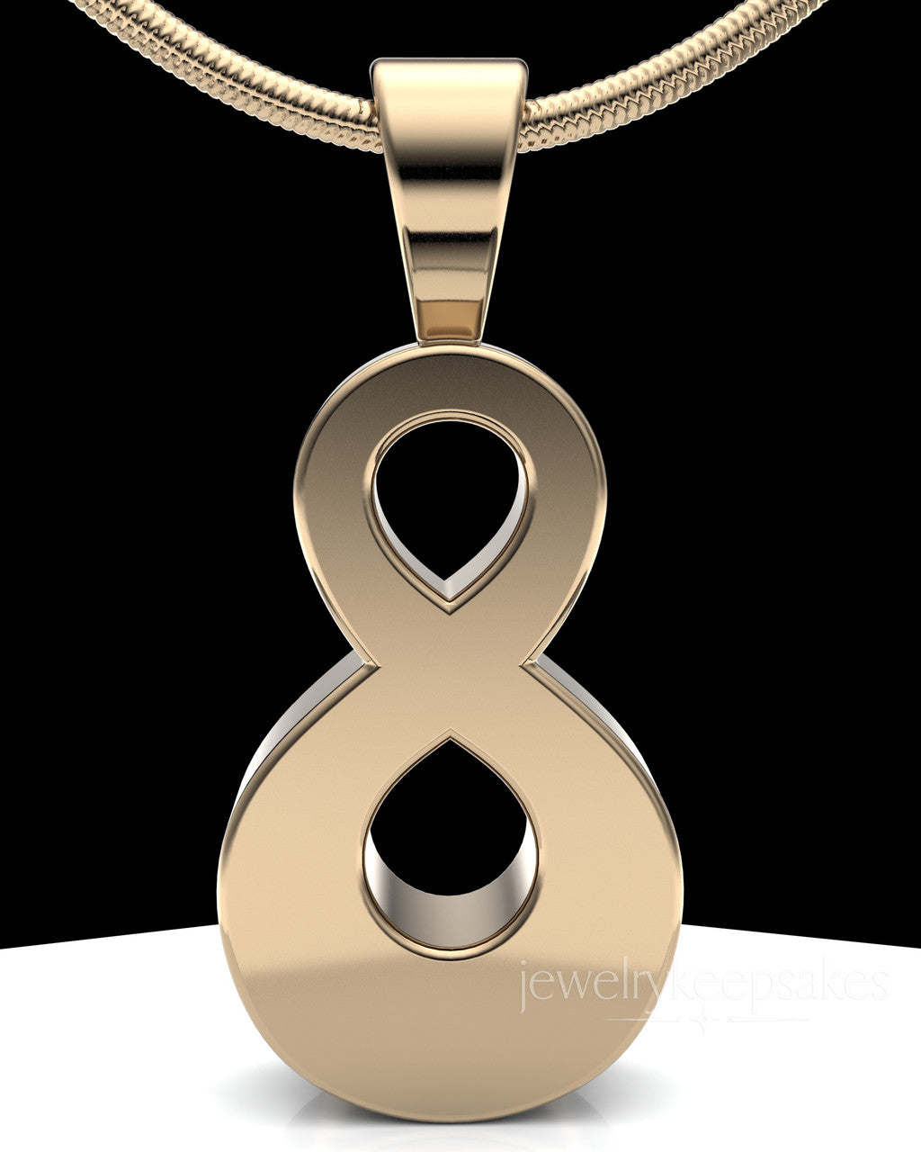 Solid 14K Yellow Gold Perpetual Love Permanently Sealed Waterproof Jewelry