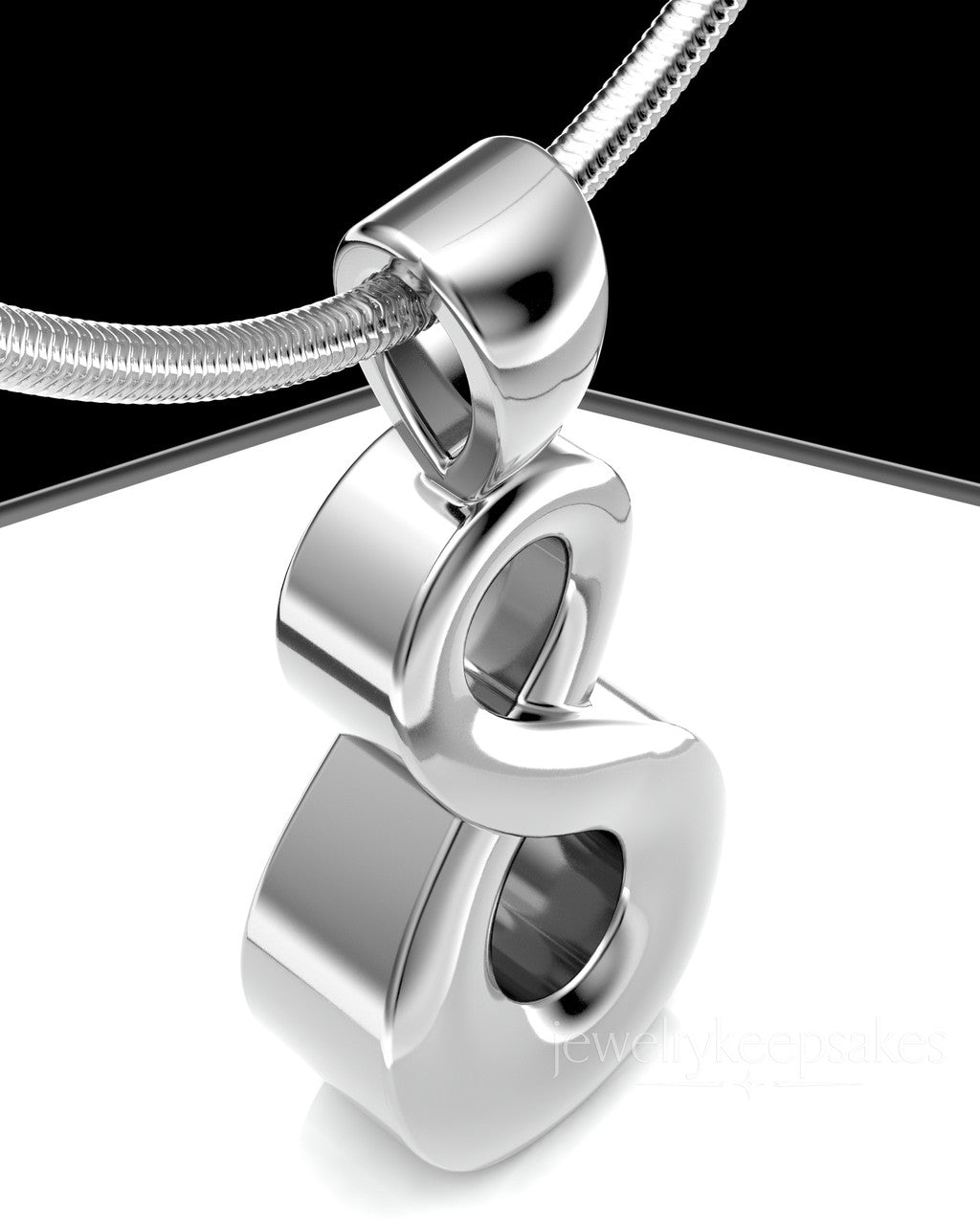 Solid 14K White Gold Perpetual Love Permanently Sealed Waterproof Jewelry