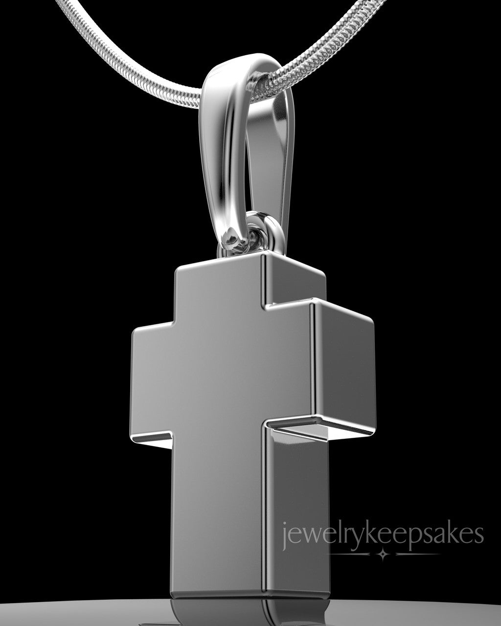 Sterling Silver Blessed Permanently Sealed Waterproof Cross