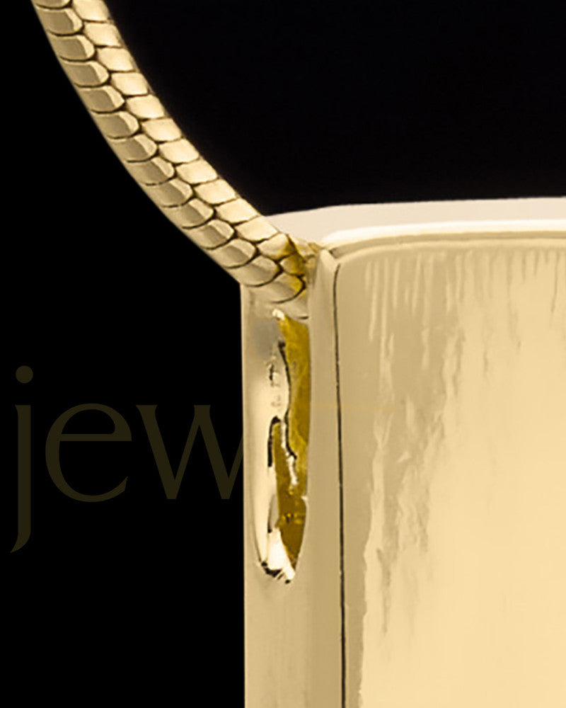 Gold Plated Natural Rectangle Permanently Sealed Waterproof Jewelry