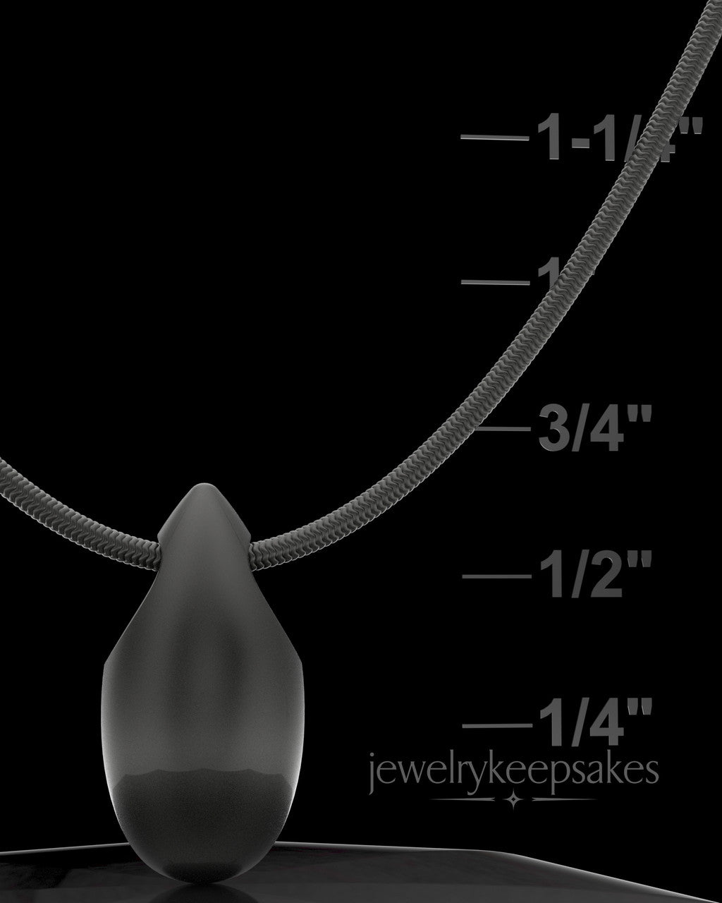 Black Plated Natural Tear Permanently Sealed Waterproof Jewelry