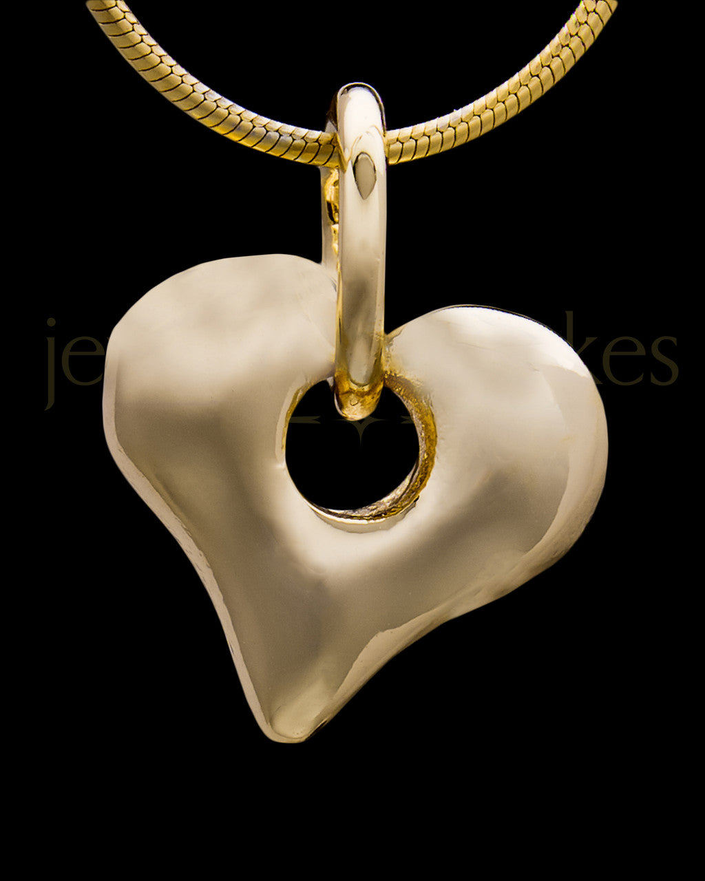 Gold Plated Stylish Heart Permanently Sealed Waterproof Jewelry