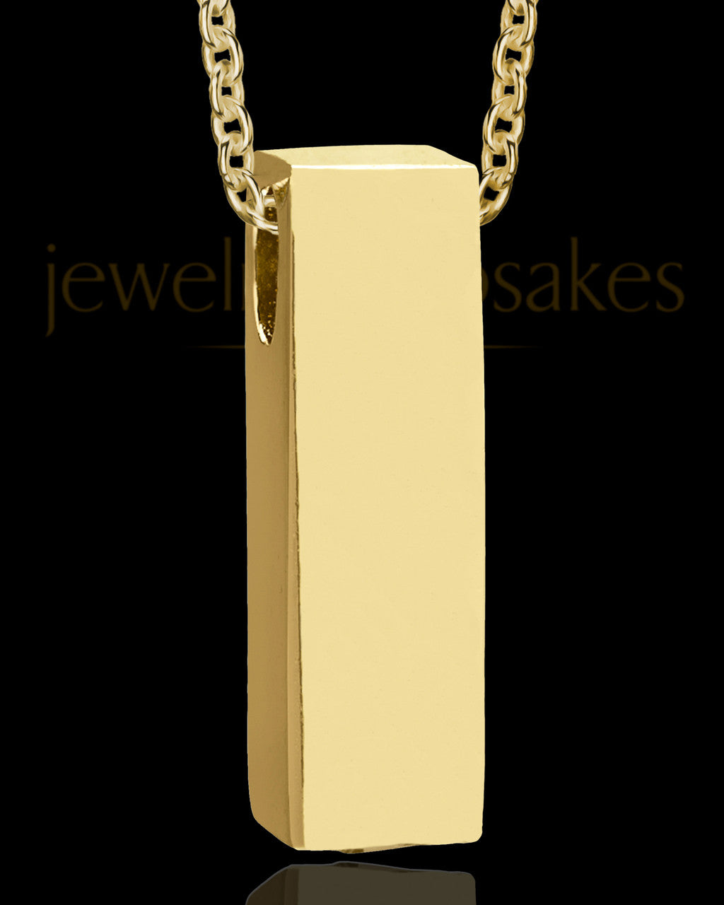 Gold Men's Classy Cylinder Urn Jewelry
