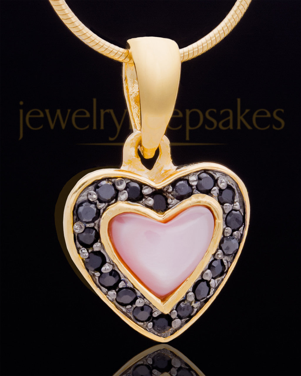 Gold Plated Sunset Heart Keepsake Jewelry
