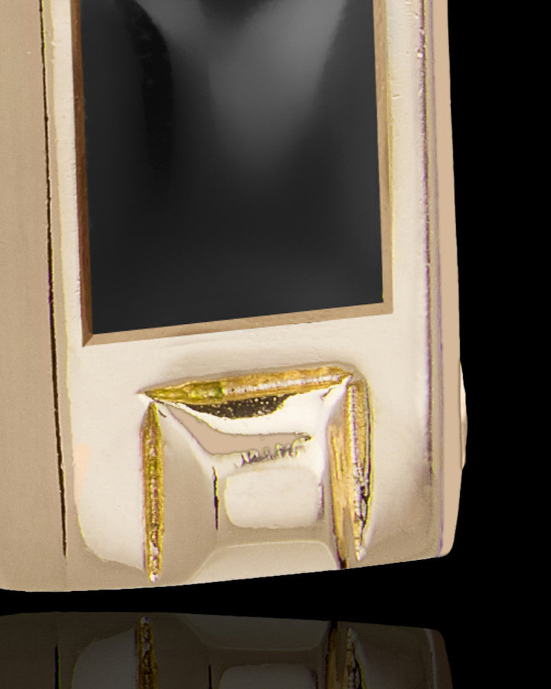 Gold Plated Men's Noble Cylinder Memorial Jewelry